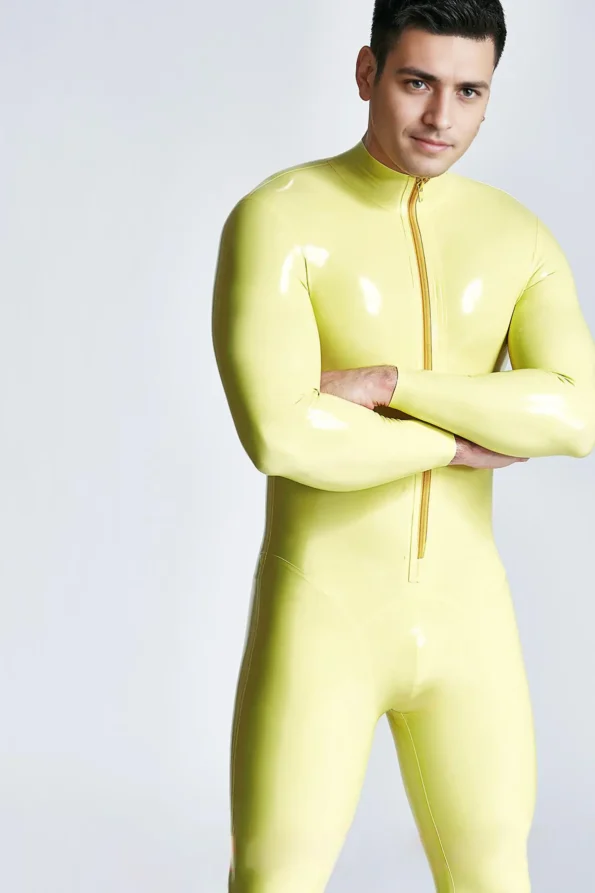 Male Mr Muscles Front-zip Latex Catsuit