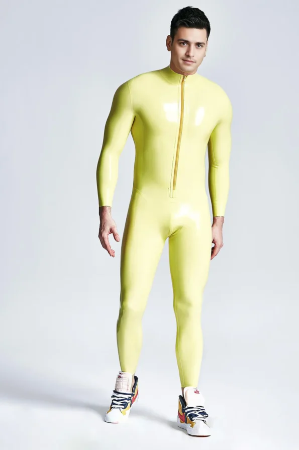 Male Mr Muscles Front-zip Latex Catsuit