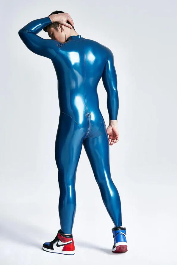 Male Mr Muscles Front-zip Latex Catsuit