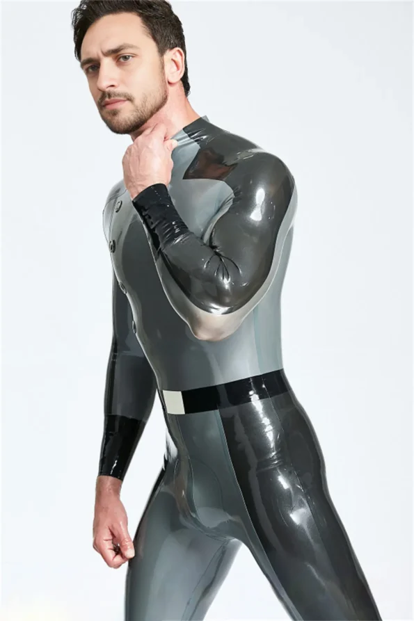 Male Flight Commander Latex Catsuit