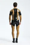 Male Blazing Gold Back Zip Catsuit