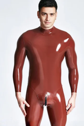 Male Sleekness Basic Neck Entry Latex Catsuit