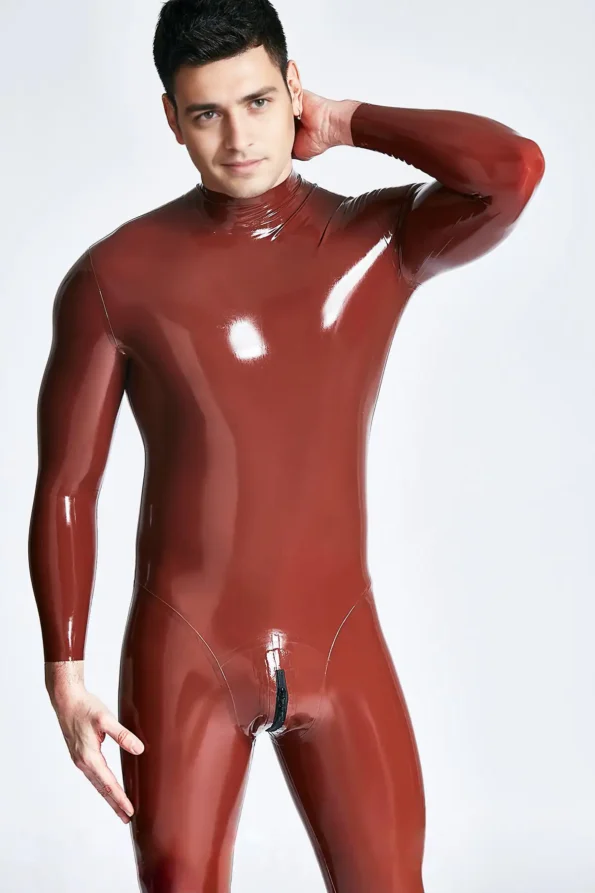 Male Sleekness Basic Neck Entry Latex Catsuit