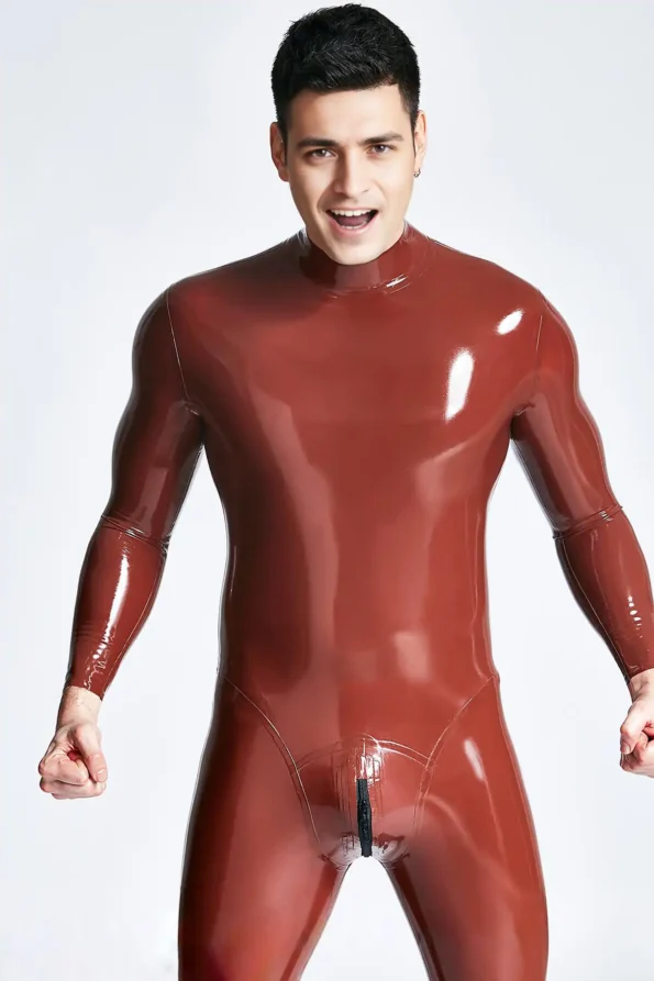 Male Sleekness Basic Neck Entry Latex Catsuit