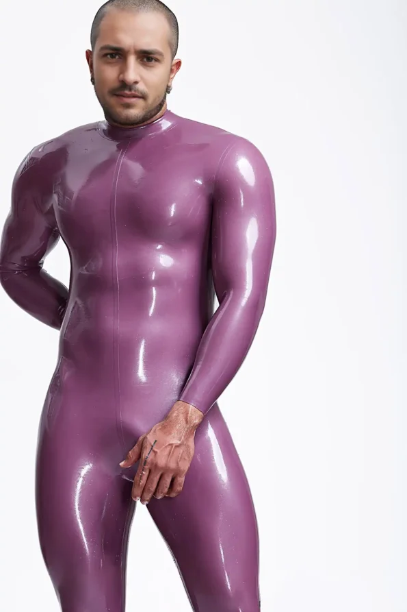 Male Sleekness Basic Neck Entry Latex Catsuit