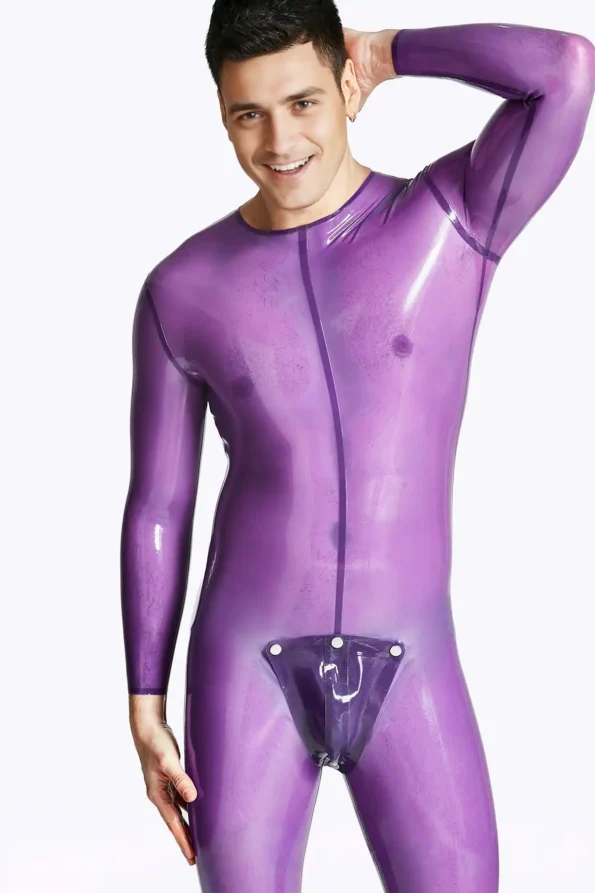 Male Codpiece Neck Entry Catsuit