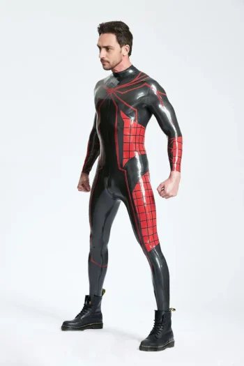 Male Tangled Web Back Zip Catsuit