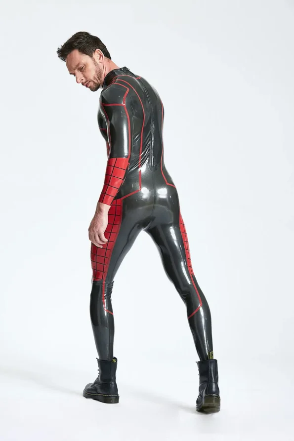 Male Tangled Web Back Zip Catsuit