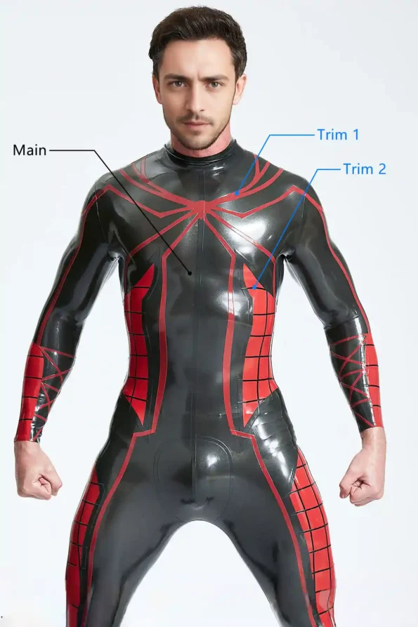 Male Tangled Web Back Zip Catsuit