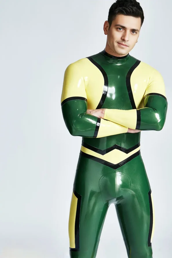 Male Ball-Gamer Back Zipper Catsuit