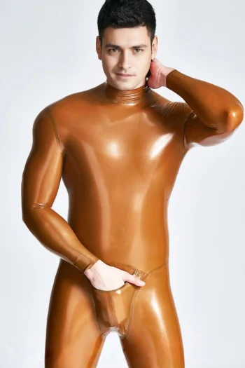 Male Zipless Pouch-front Neck Entry Catsuit