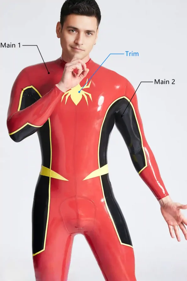 Male Stagger Back Zipper Catsuit