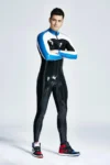 Male Stagger Back Zipper Catsuit