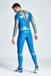 Male Lightning Flash Wide-Necked Catsuit