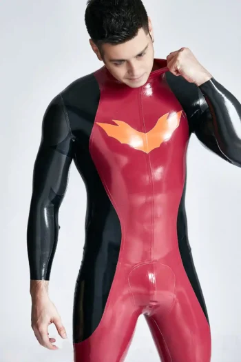 Male Winged-Chest Back Zip Catsuit