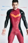 Male Winged-Chest Back Zip Catsuit