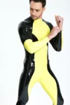 Male Harnessed Translucent Catsuit