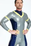 Male Lightning Bolt Back Zip Catsuit