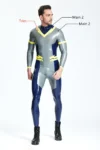 Male Lightning Bolt Back Zip Catsuit