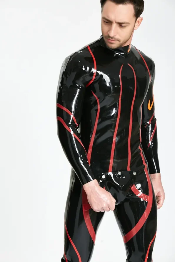 Male Shoulder-zip Codpiece Catsuit