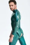 Male Open-Crotch Shoulder-zip Catsuit