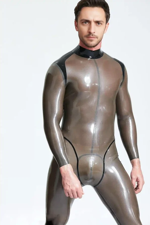 Male Platinium Latex Catsuit