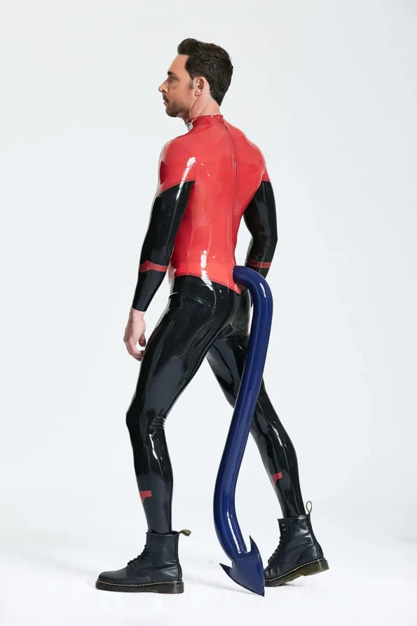 Male Devil-May-Care Inflated Tail Catsuit