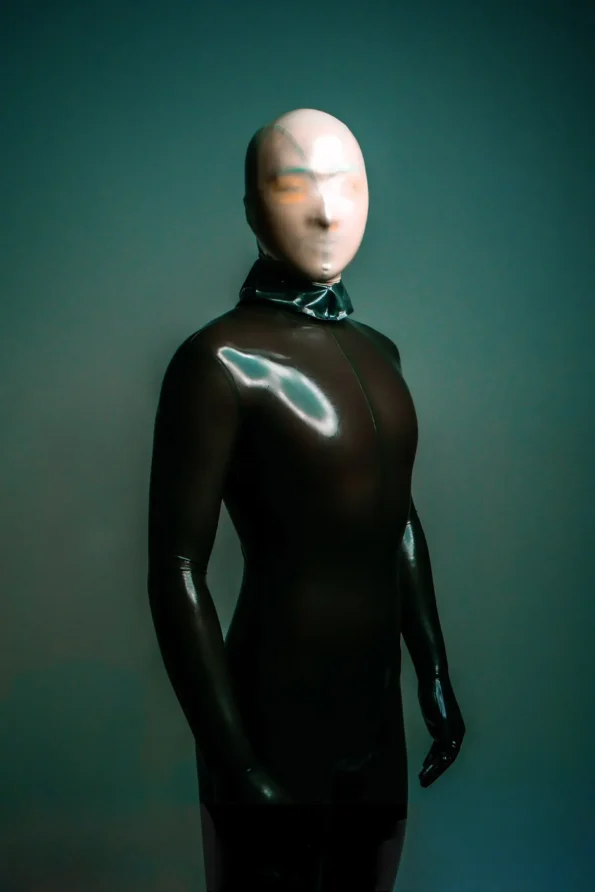 Male Face-Entry Latex Catsuit