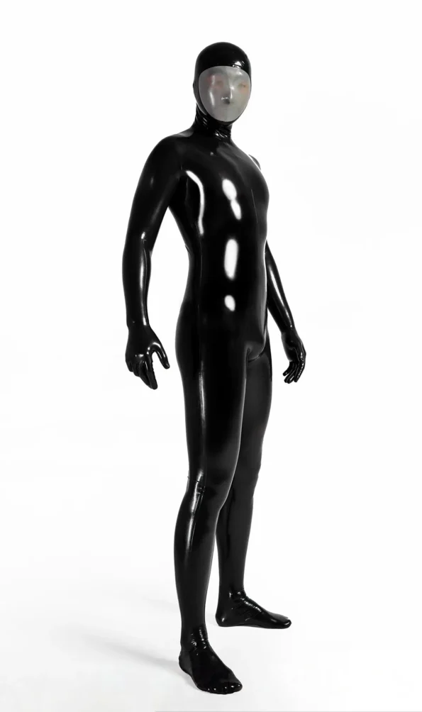 Male Face-Entry Latex Catsuit