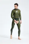 Male Translucent Chaps Look Shoulder-zip Catsuit