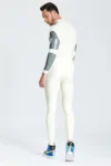 Male Silver Streak Rubber Catsuit