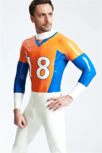 Male Outfielder Latex Catsuit