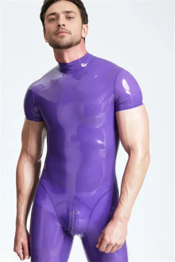 Male Short-sleeved Back Zip