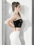 Latex tight-fitting top