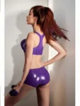 Sexy Latex sport set short&top