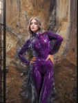 Violet Latex Catsuit