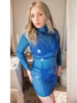 Transparent latex dress for women