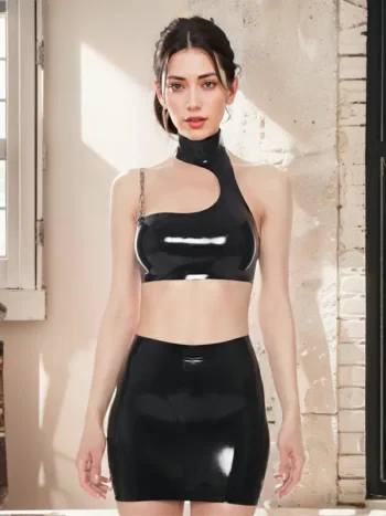 Latex sexier mini Skirt