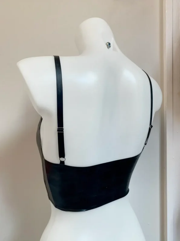 Latex Sweetheart long line plunge bralette custom made