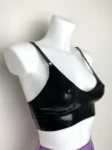 Latex bra with silver/gold hardware and zipper closure in any colour