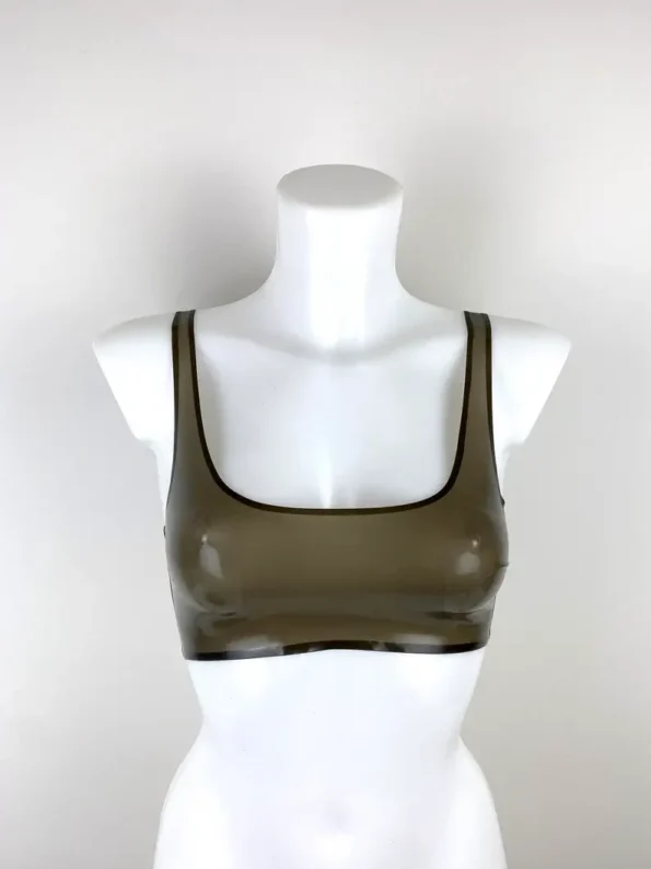 Basic Latex bralet bra crop top with low back