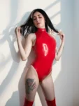 Red Latex Bodysuit