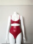 Latex Pin-striped Two Piece Set