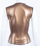 Latex Top Eva With Deep V Cleavage & Front Zip