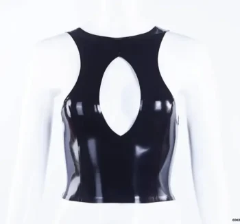 Latex Top Lucy With O Ring Zipper