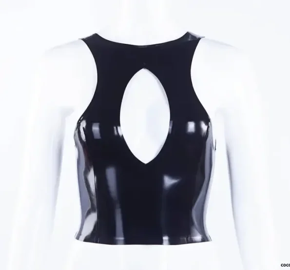 Latex Top Lucy With O Ring Zipper