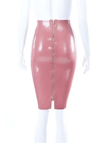 Latex Pencil Skirt With Full Back Zip