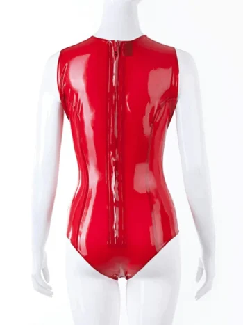 V Cleavage Latex Bodysuit