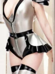 Latex Peplum Skirt