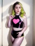 Harley Quinn Version Latex Bikini Set